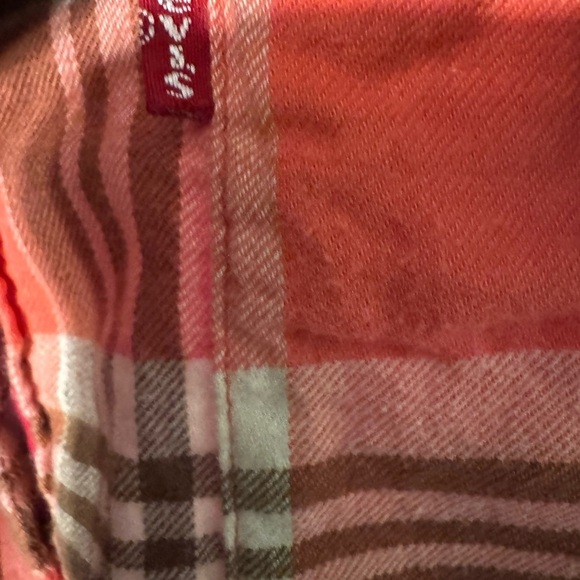 Women’s Levi’s Western Wear Orange/ Brown Top with Pearl Buttons SIZE XL SOFT - Picture 5 of 14